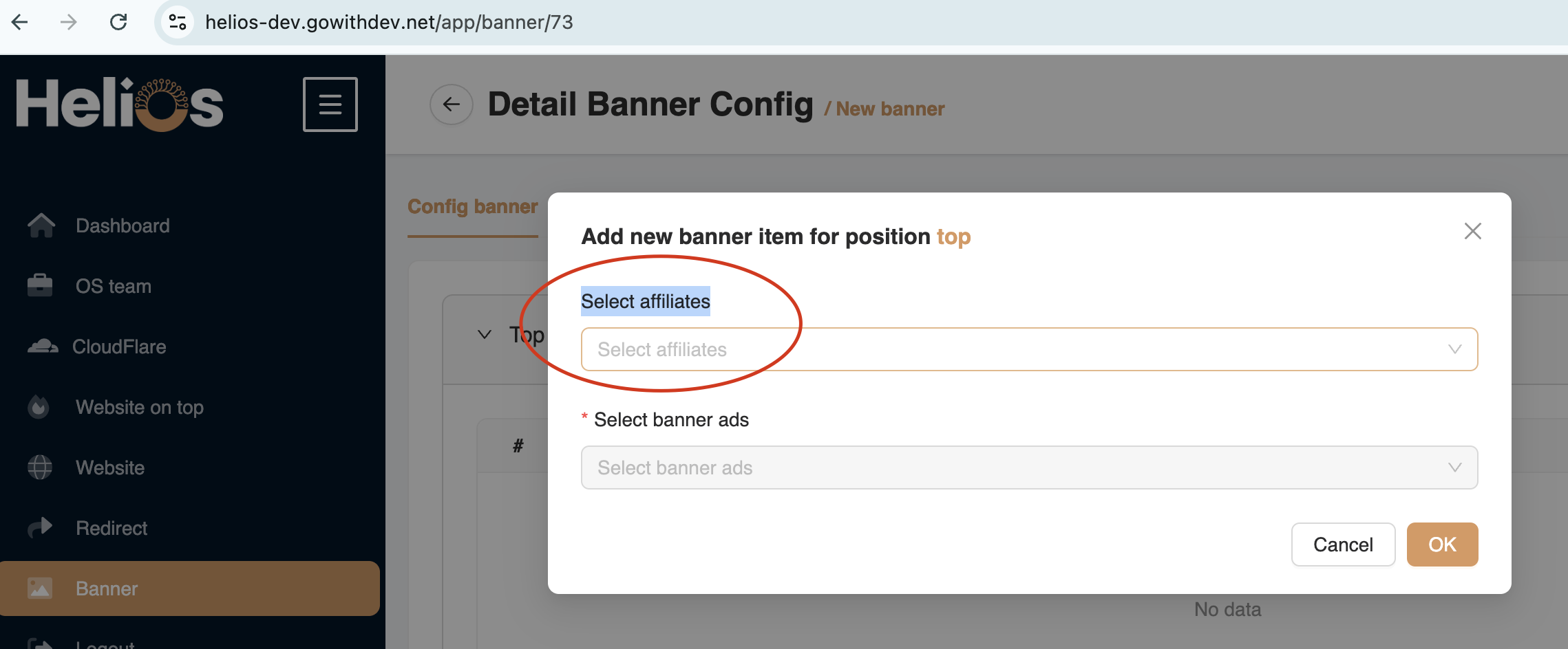 top banner