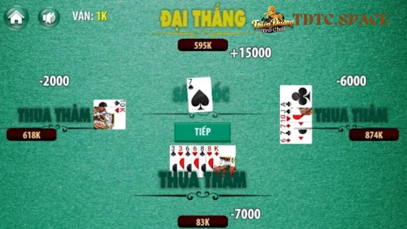 Các trường hợp xảy ra trong game bài 